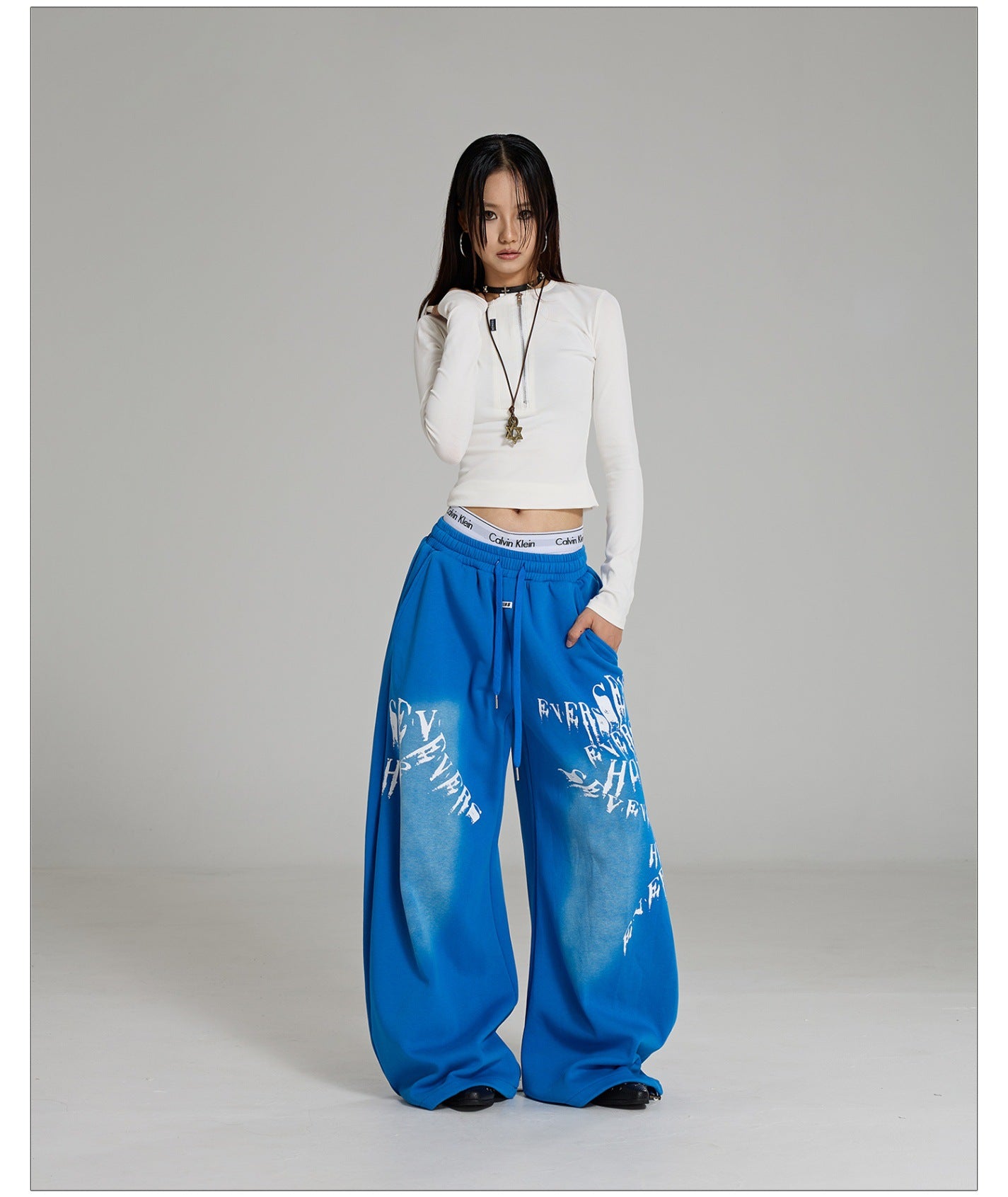 Hip Hop Print Loose Fit Sweatpants