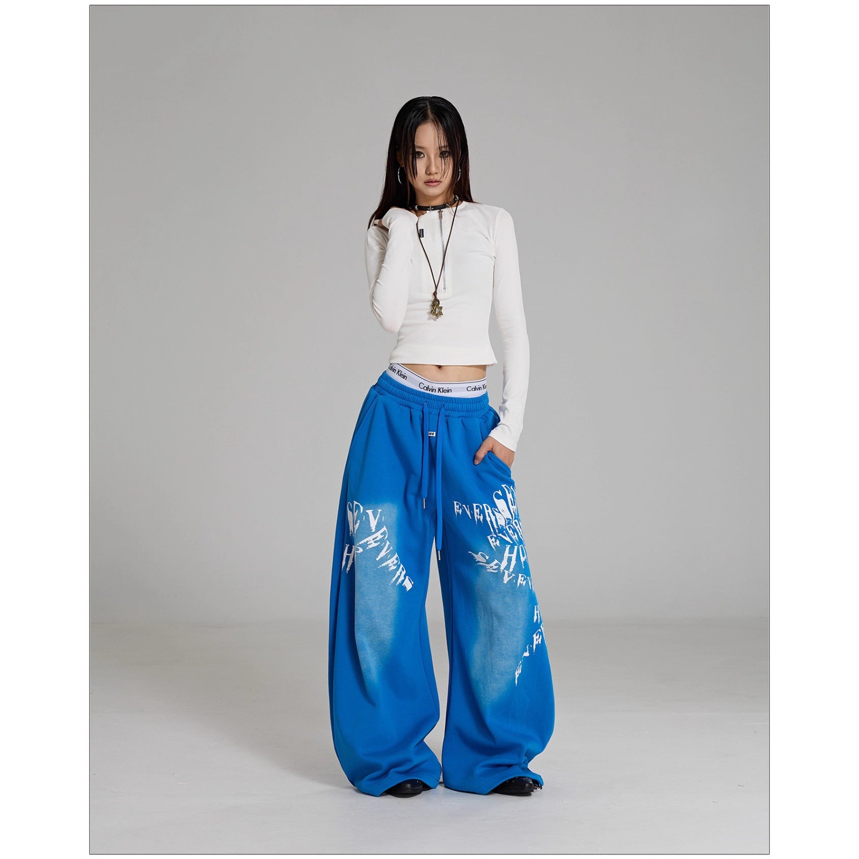 Hip Hop Print Loose Fit Sweatpants