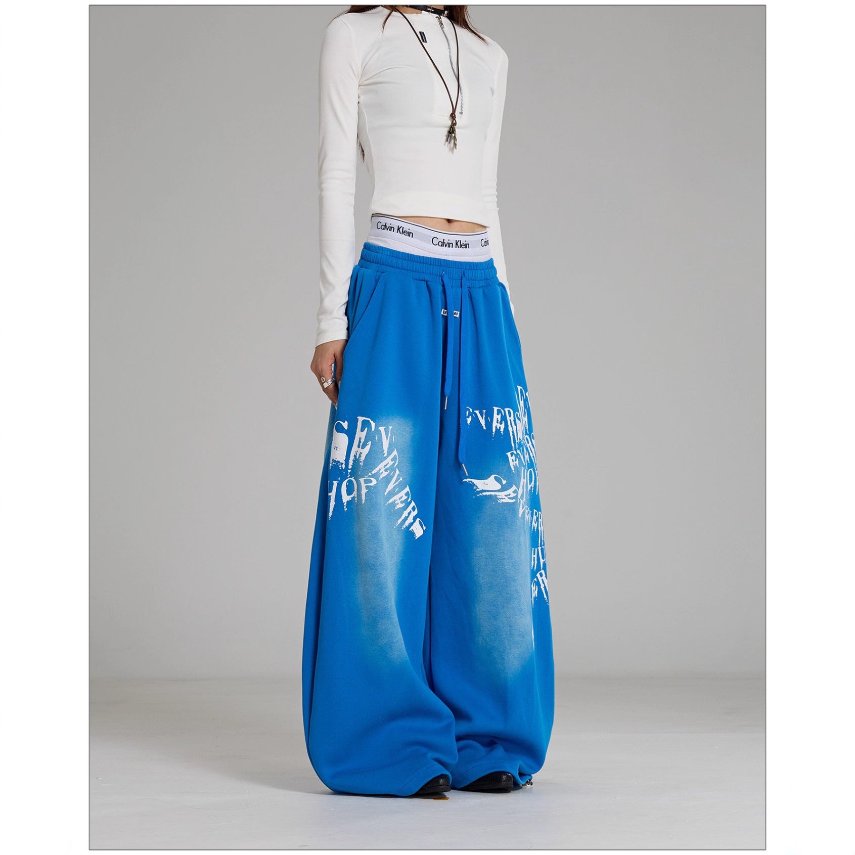 Hip Hop Print Loose Fit Sweatpants